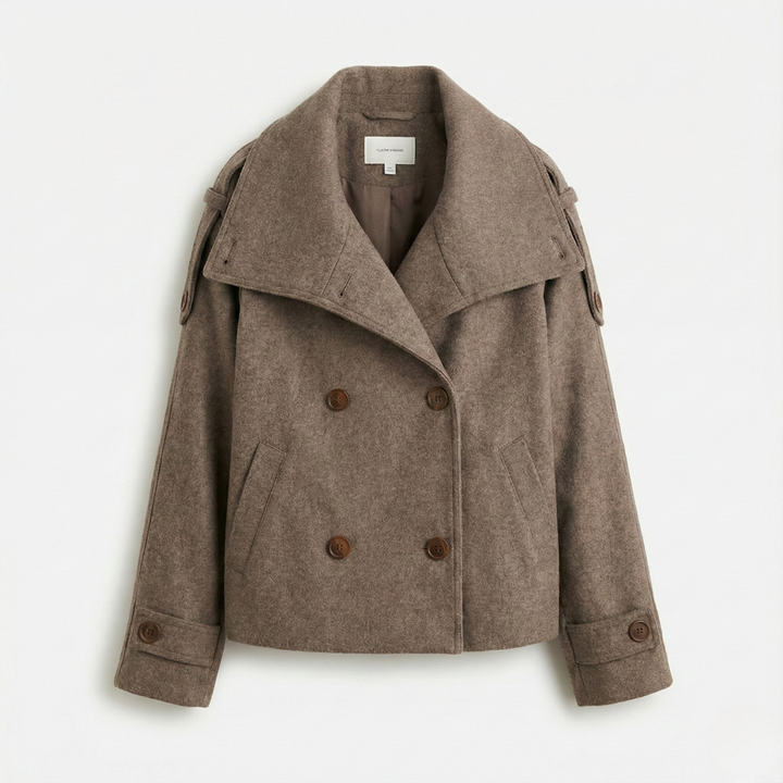 Manteau caban chic en laine pour l'automne et l'hiver