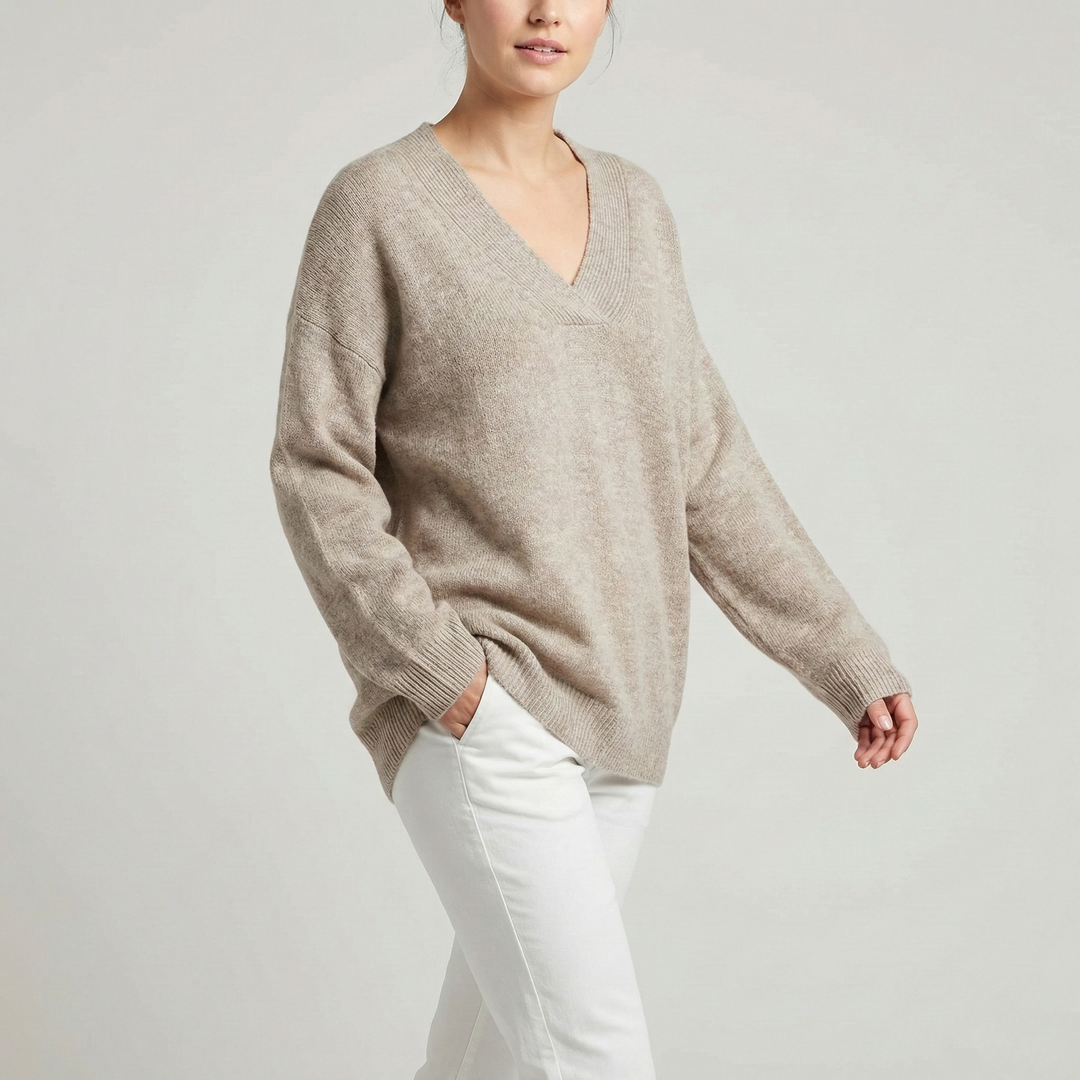 Anne | Pull en cachemire col V