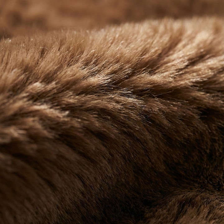 Soline™  | Veste Cocon en Fausse Fourrure - Col Montant Zippé