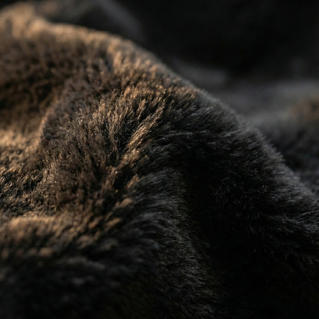 Soline™  | Veste Cocon en Fausse Fourrure - Col Montant Zippé