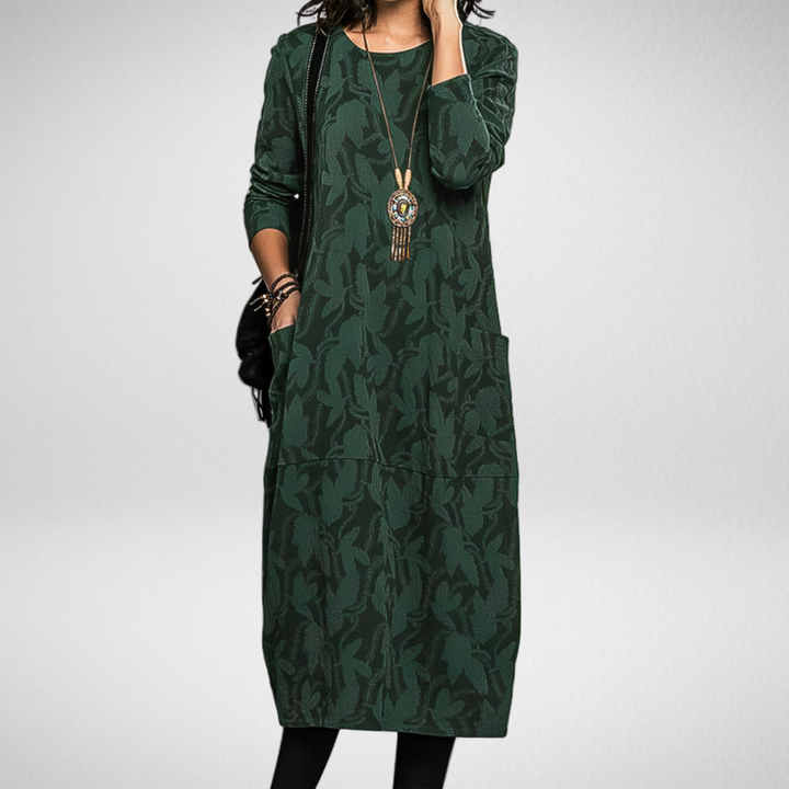 Brigitte Bordeaux  | Robe Longue Douce & Confort d’Hiver