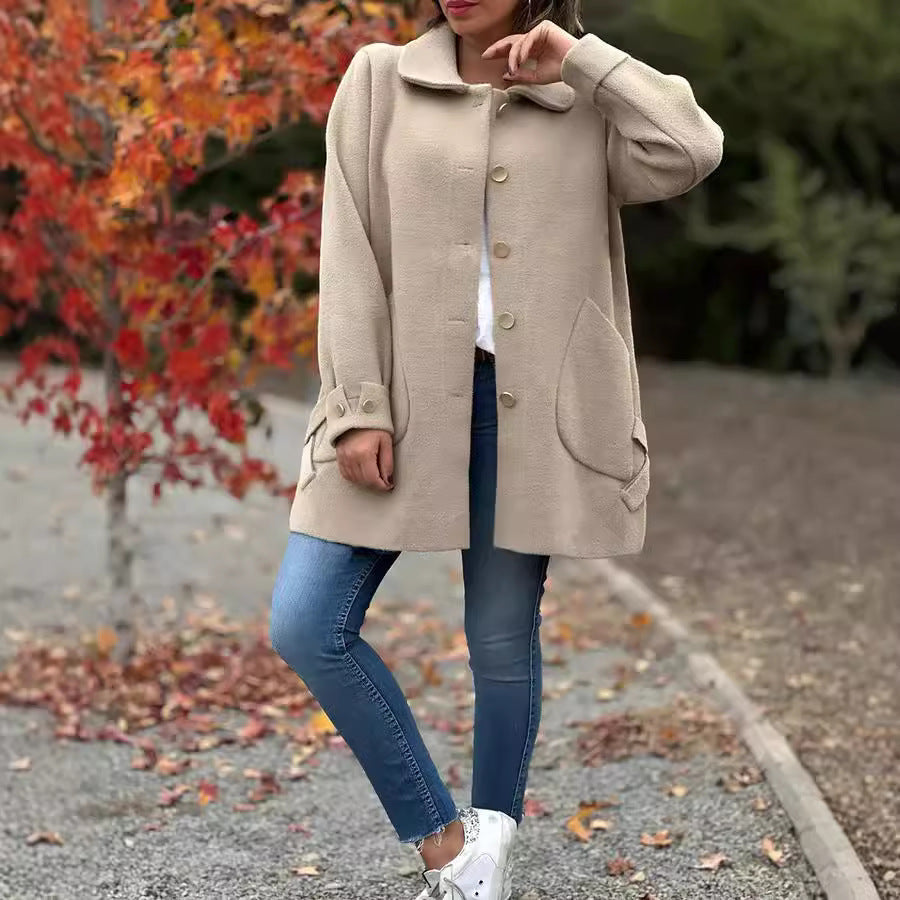 Geneviève | Manteau classique oversize avec détails en forme de nœud