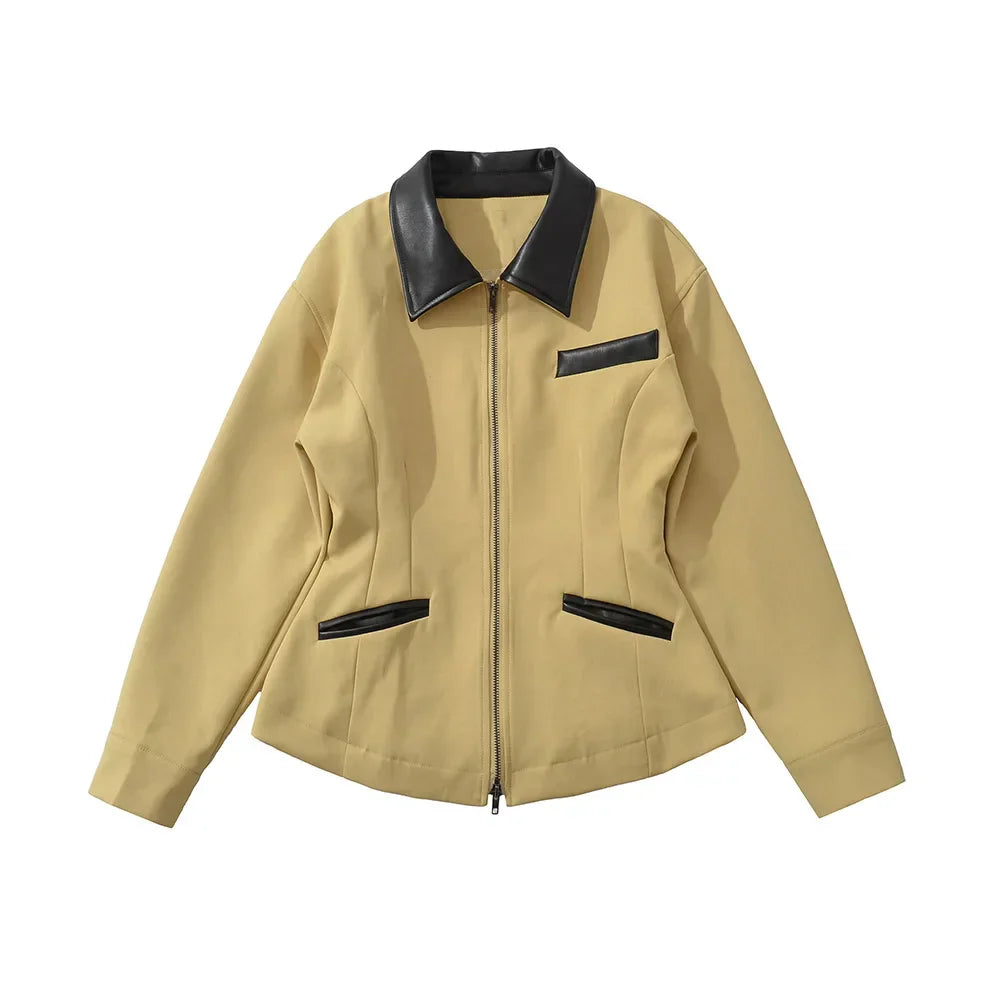 Brigitte Bordeaux | LeatherJacket Casual High Street Style