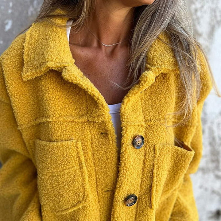 Aurore | Veste en sherpa à boutons