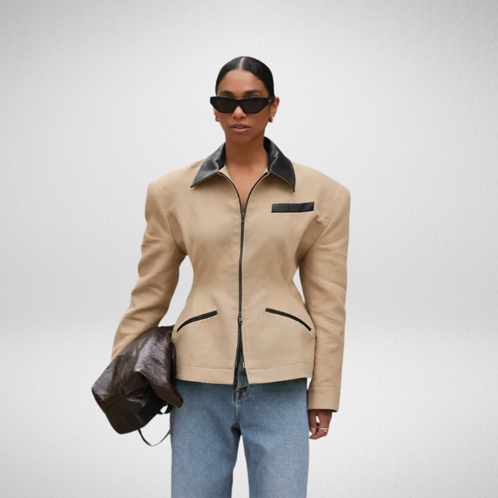 Brigitte Bordeaux | LeatherJacket Casual High Street Style