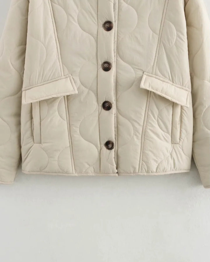 Brigitte Bordeaux | Veste matelassée chaude avec détail léopard