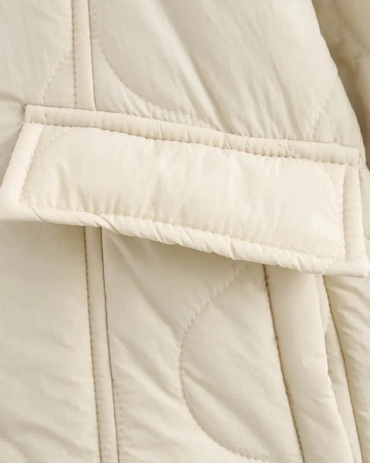 Brigitte Bordeaux | Veste matelassée chaude avec détail léopard