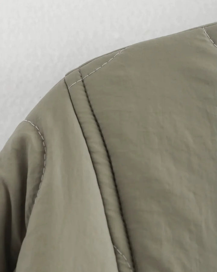 Brigitte Bordeaux | Veste matelassée chaude avec détail léopard