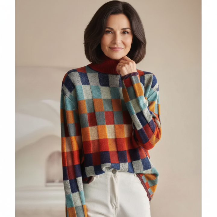 Brigitte Bordeaux | Pull col roulé en cachemire